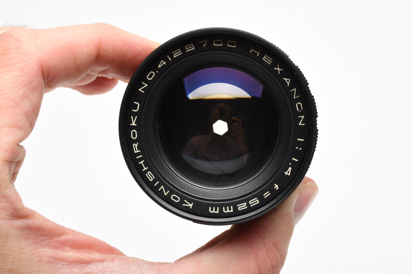 Konica Konishiroku 52mm f1.4 Hexanon lens, Sharp prime lens!