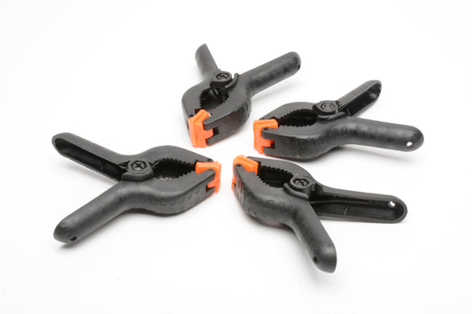 4X Pack of 3.5 inch Professional Plastic Small Spring Clamps - Heavy Duty