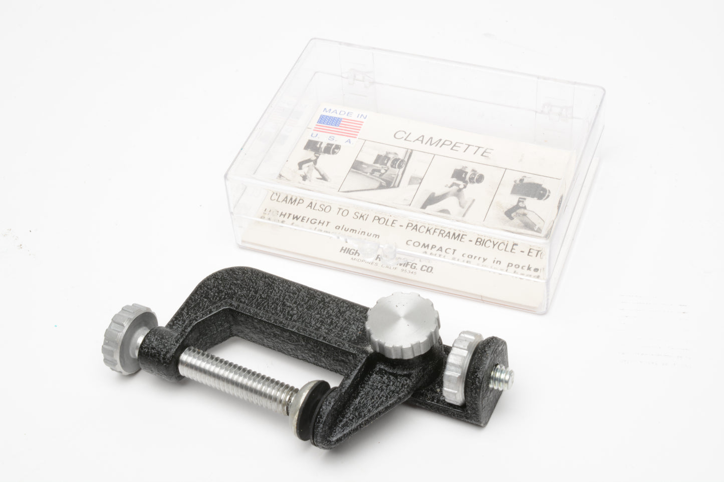 High Sierra Clampette 2.5" long compact camera clamp, NIB