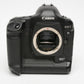 Canon EOS 1D Mark II Body, 2 batts+charger+cap, Only 11% use, tested, Great!