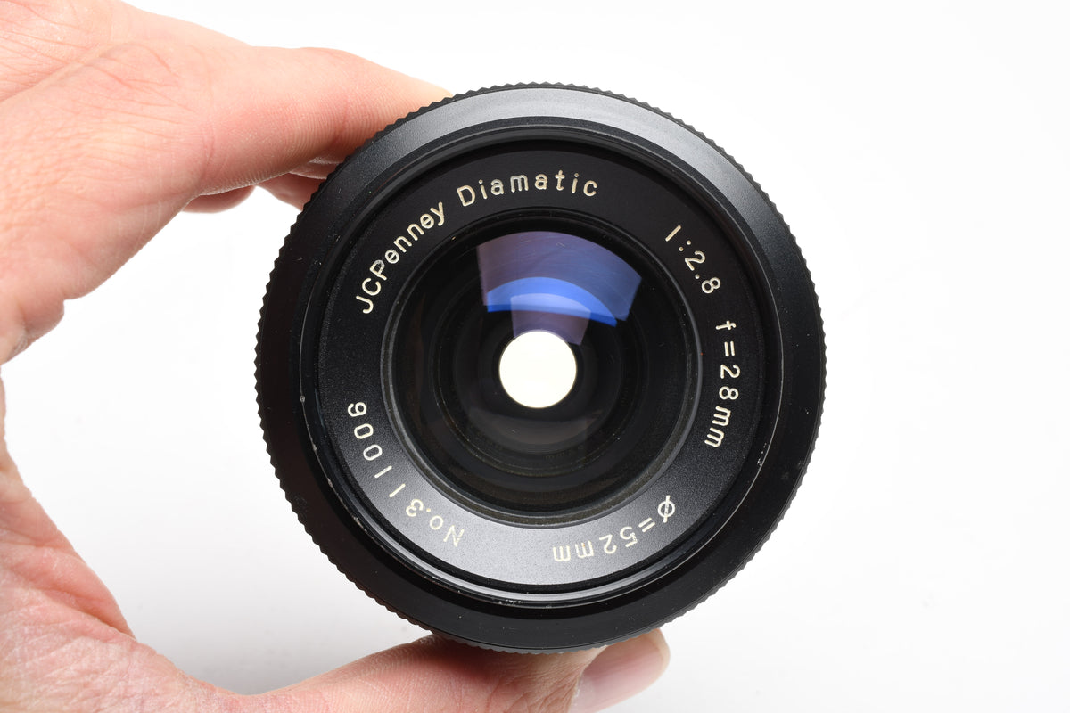 JCPenny Diamatic 28mm F2.8 Wide Angle Lens for M42 Mount w/Caps, Nice!