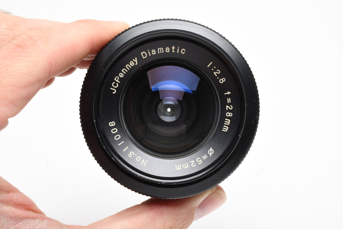 JCPenny Diamatic 28mm F2.8 Wide Angle Lens for M42 Mount w/Caps, Nice!