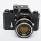 Nikon F Photomic Black body w/Nikkor-S 50mm f1.4 lens, UV, cap, strap, New seals, Nice!