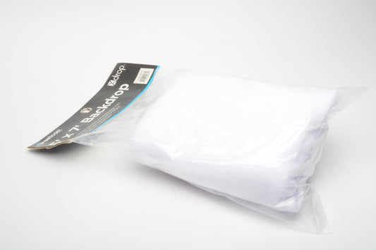 Westcott Drop 5x7 Backdrop white, w/Grommets and pole pocket, New