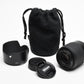 Nikon AF-S DX Nikkor ED 55-200mm F4-5.6G SWM zoom lens w/Caps, Hood, Pouch, Nice!
