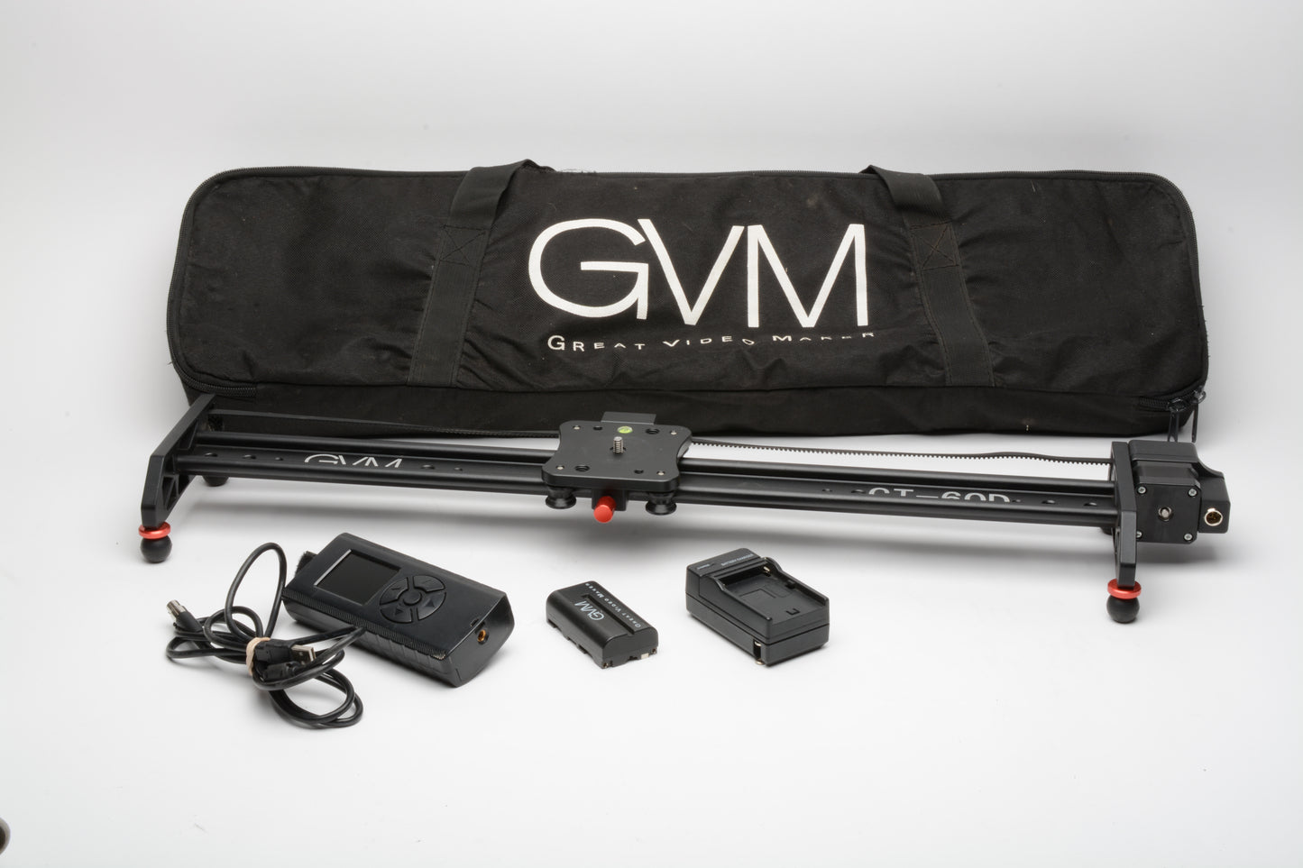 GVM GT-60D Camera Slider w/batt, charger, remote, case, tested