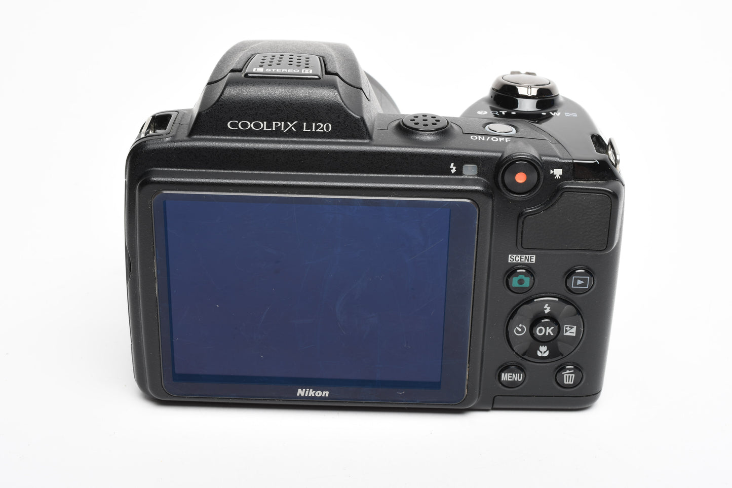 Nikon Coolpix L120 14.1MP Digital Point&Shoot strap+cap, Clean