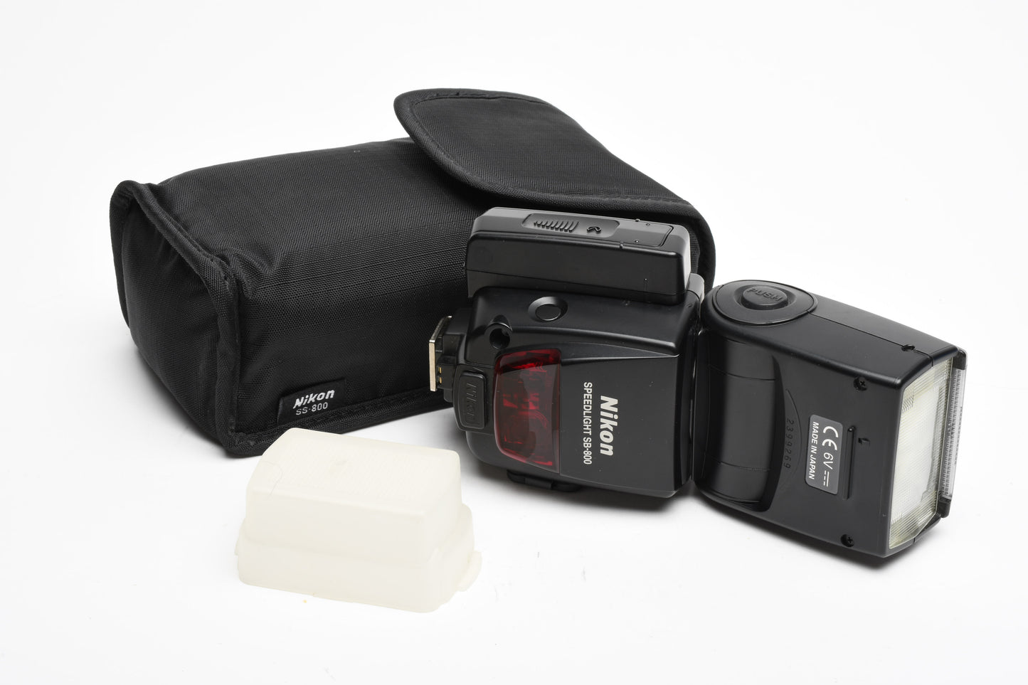 Nikon SB-800 Speedlight flash w/diffuser, extra chamber, case, Nice