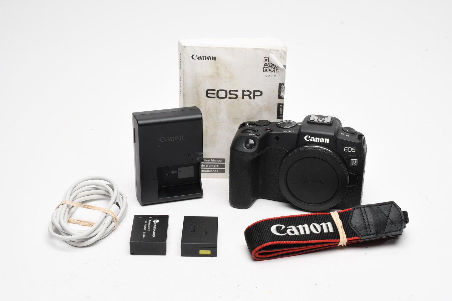 Canon EOS RP Mirrorless body, 2batts, charger, <26K Acts, +Manual