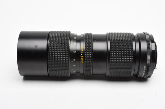 Vivitar 85-205mm f3.8 Telephoto zoom lens w/M42 mount, caps, Box, Good, Read*