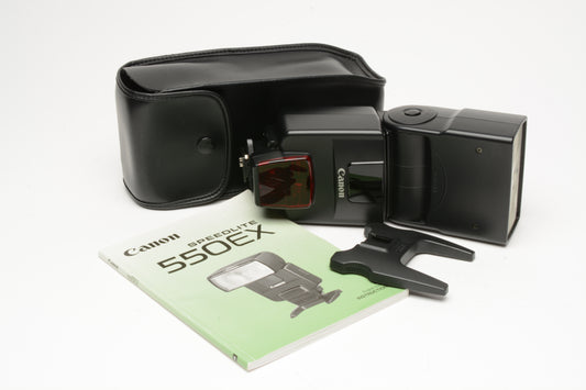 Canon 550EX Speedlite flash, clean, tested w/Case+manual