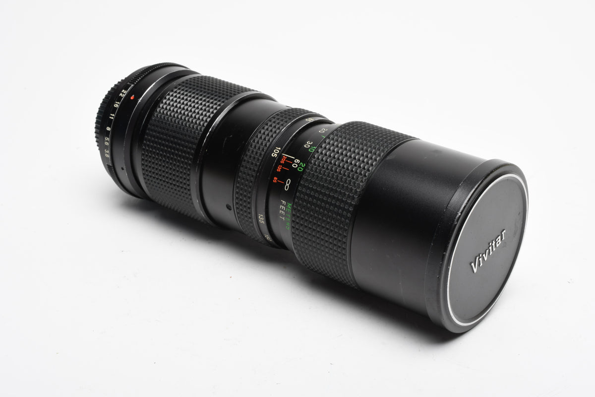 Vivitar 85-205mm f3.8 Telephoto zoom lens w/M42 mount, caps, Box, Good, Read*