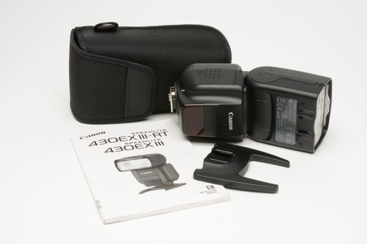 Canon 430EX III-RT Speedlite Flash, Stand, Case, Manual, Very Clean, Tested