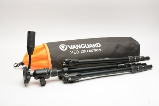 Vanguard VEO 3X 3-in-1 Lightweight Compact Tripod w/Pan head and QR plate + Case