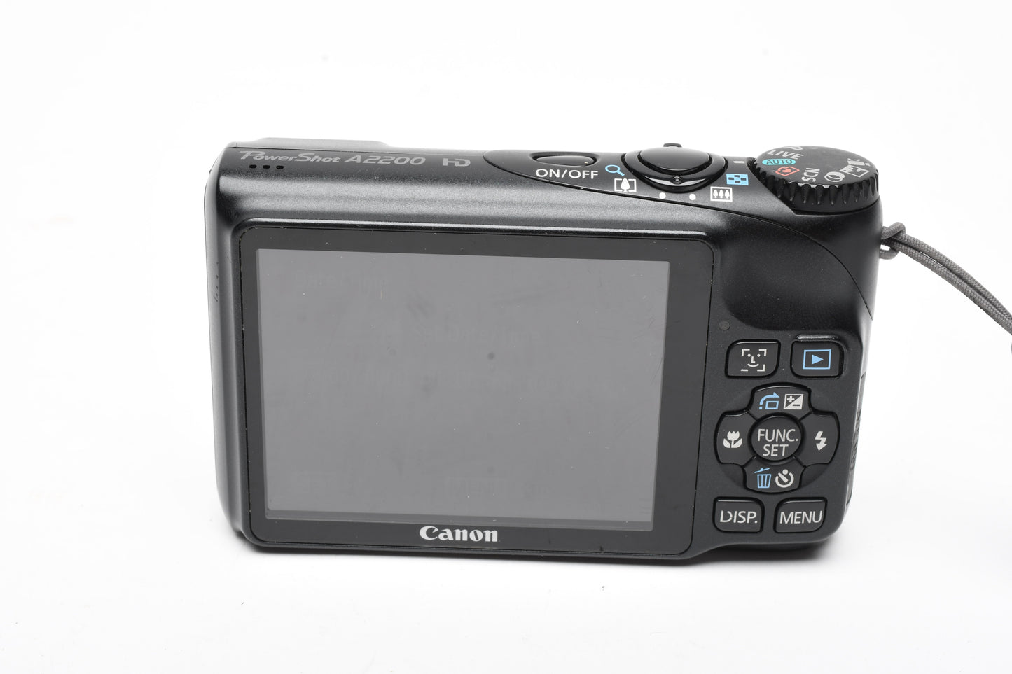 Canon Powershot A2200 14.1MP Digital Point&Shoot (Black), Batt+charger+SD Tested