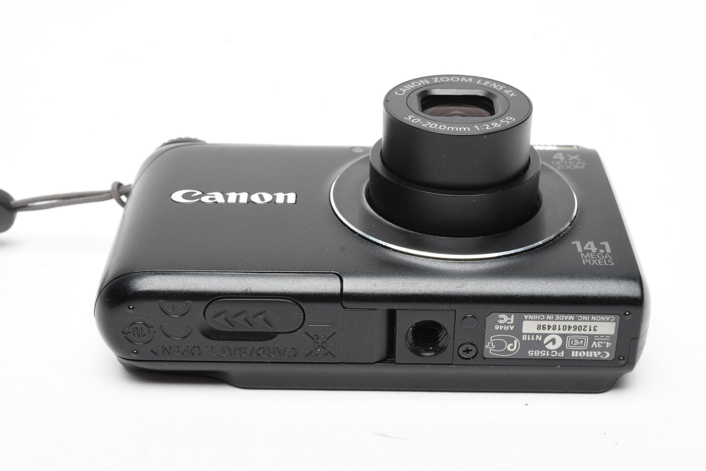 Canon Powershot A2200 14.1MP Digital Point&Shoot (Black), Batt+charger+SD Tested