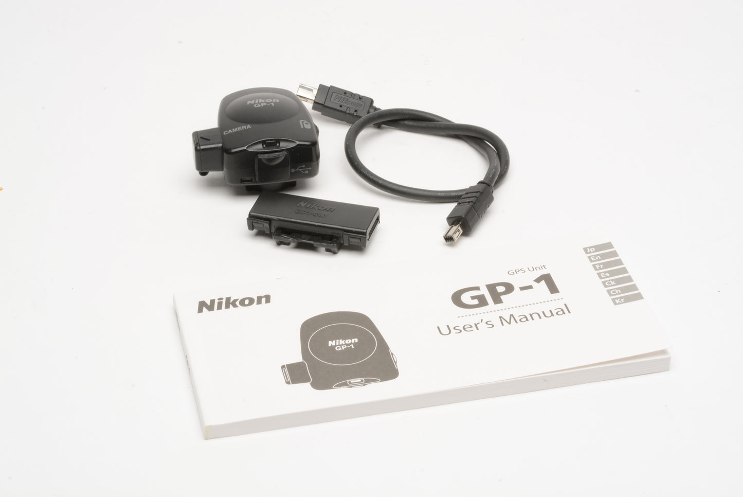 Nikon GP-1 GPS Unit w/cable, mount adapter, manual, Barely used