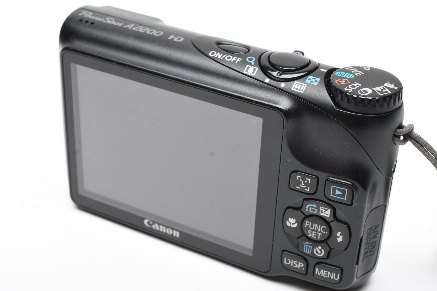 Canon Powershot A2200 14.1MP Digital Point&Shoot (Black), Batt+charger+SD Tested
