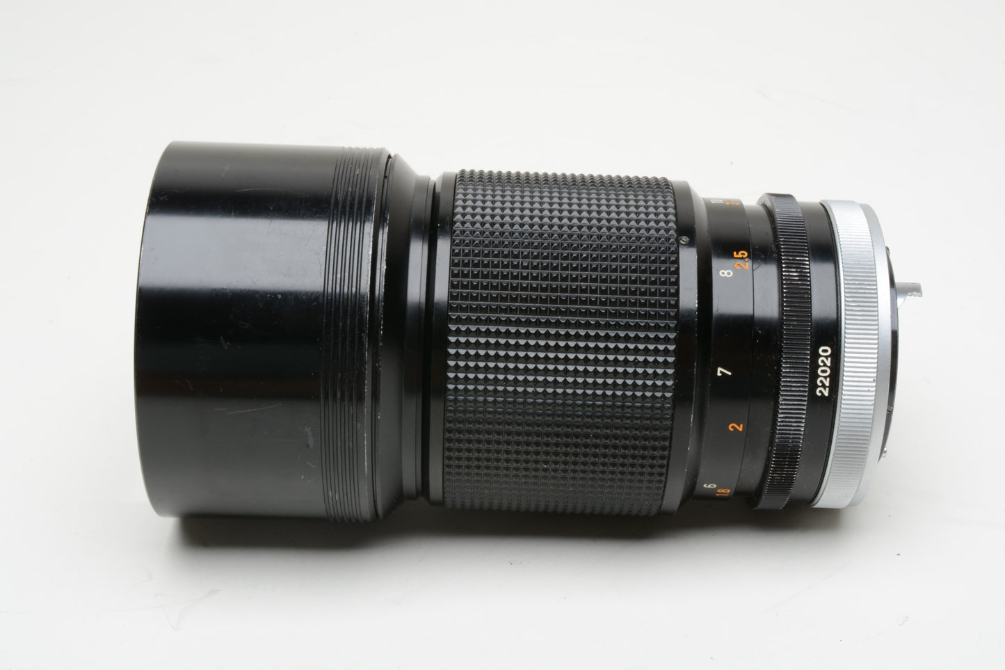 Canon FD 200mm f2.8 S.S.C. MF Telephoto Prime Lens, Canon FD Breech Mount, Caps