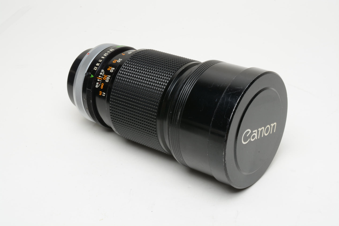 Canon FD 200mm f2.8 S.S.C. MF Telephoto Prime Lens, Canon FD Breech Mount, Caps