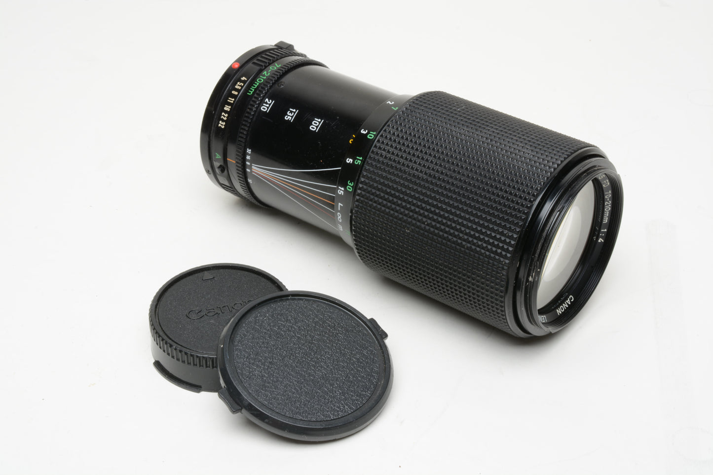 Canon FD 70-210mm f4 zoom lens, caps, good, smooth, Great with SLR