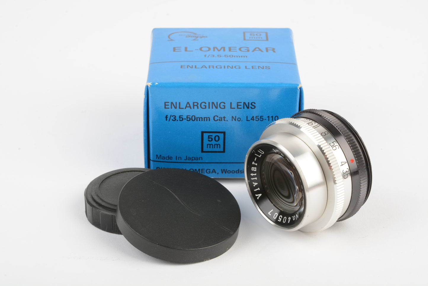 Omega EL-Omegar 50mm f3.5 Enlarging lens, Mint in box
