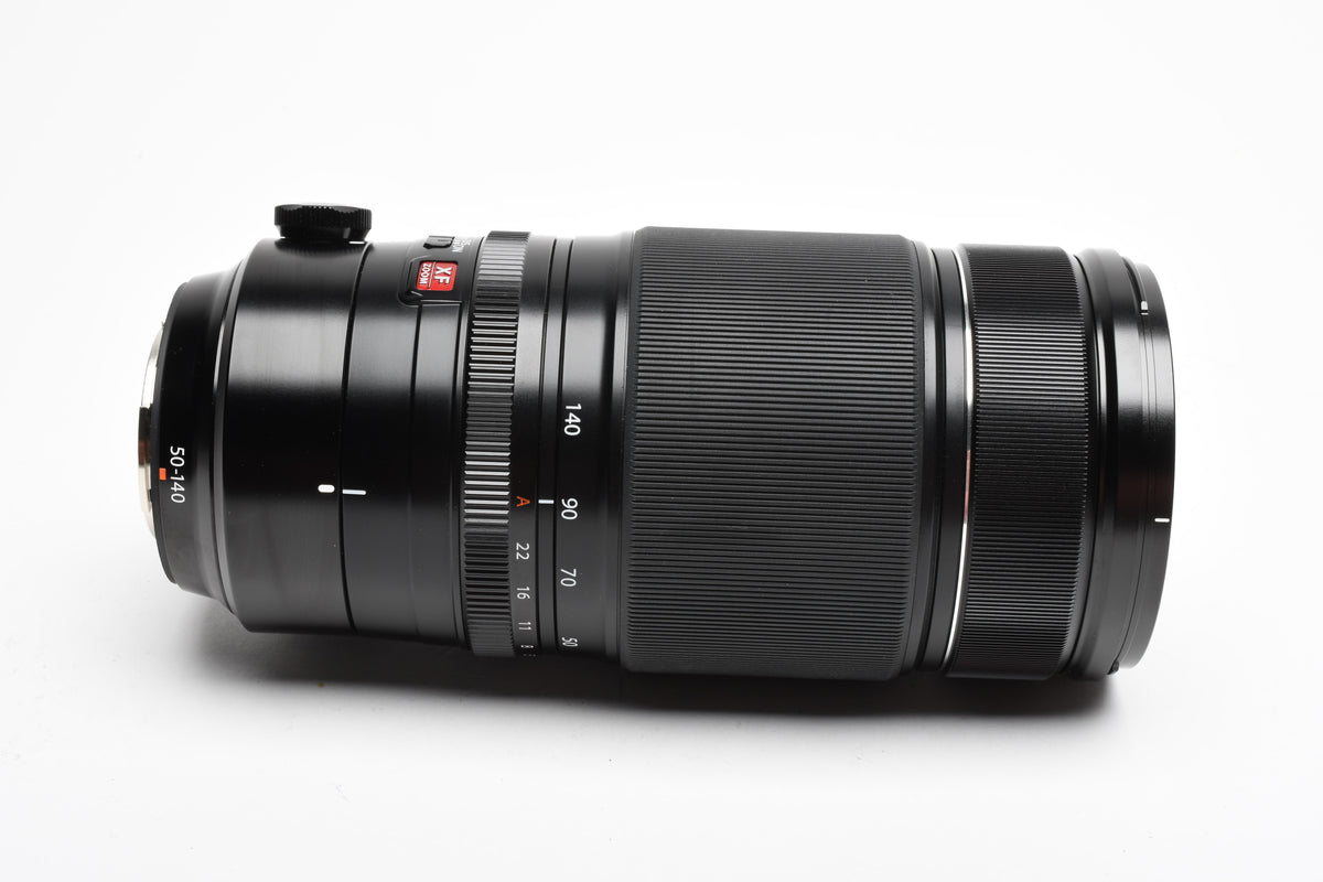 Fujifilm XF 50-140mm f2.8 Nano-GI  R LM OIS WR zoom lens w/caps, hood, collar, Very Nice!