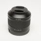 Sony FE 35mm f2.8 Sonnar T* ZA lens, hood+caps, Boxed, Mint-