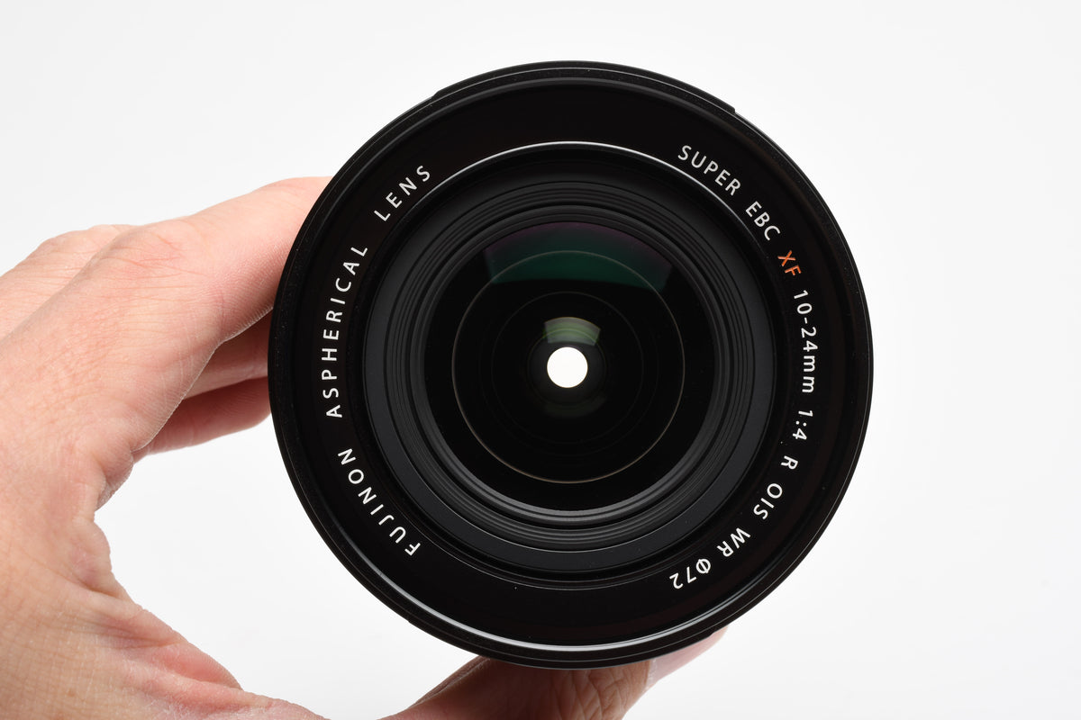 Fujifilm Fujinon XF 10-24mm f4 R OIS WR Super EBC Lens w/Caps and hood, Great!
