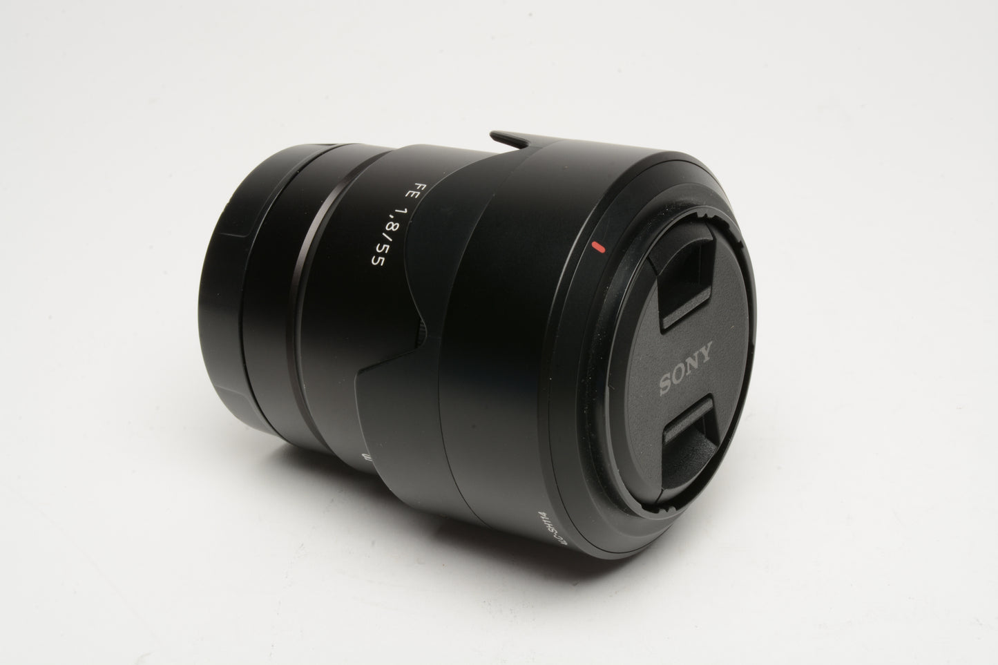 Sony FE 55mm f1.8 Sonnar T* ZA lens, hood+caps, Boxed, Mint-