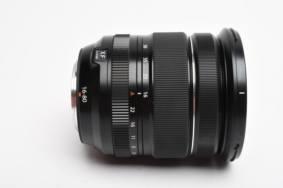 Fujifilm Super EBC XF 16-80mm f4 R OIS WR zoom lens, Hood+Caps, Mint-