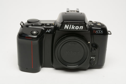 Nikon N6006 35mm SLR Body, cap, tested, clean