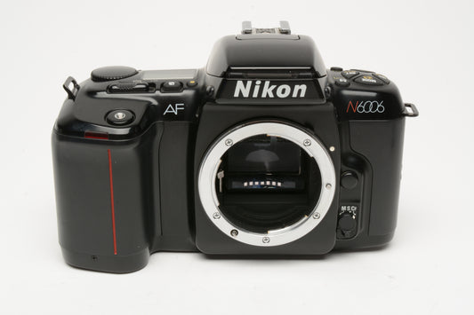Nikon N6006 35mm SLR Body, cap, tested, clean