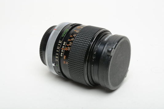 Canon 100mm f2.8 SSC lens for Canon FD Mount, Caps, Bargain, still good