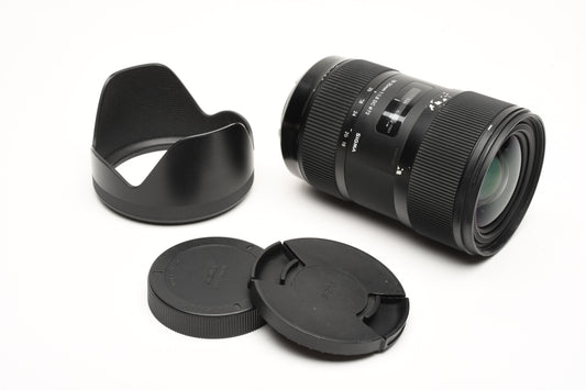 Sigma 18-35mm f1.8 DC HSM for Canon EF Mount, w/hood, caps, Sharp!