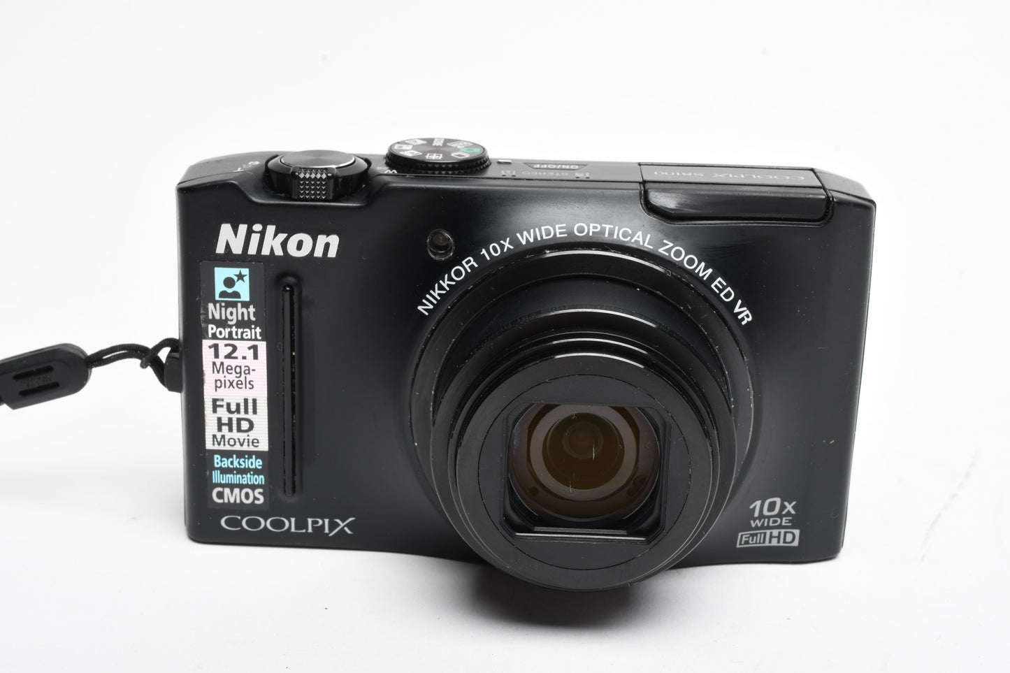 Nikon Coolpix S8100 12.1MP Digital Point&Shoot Camera, batt, charger, Good!