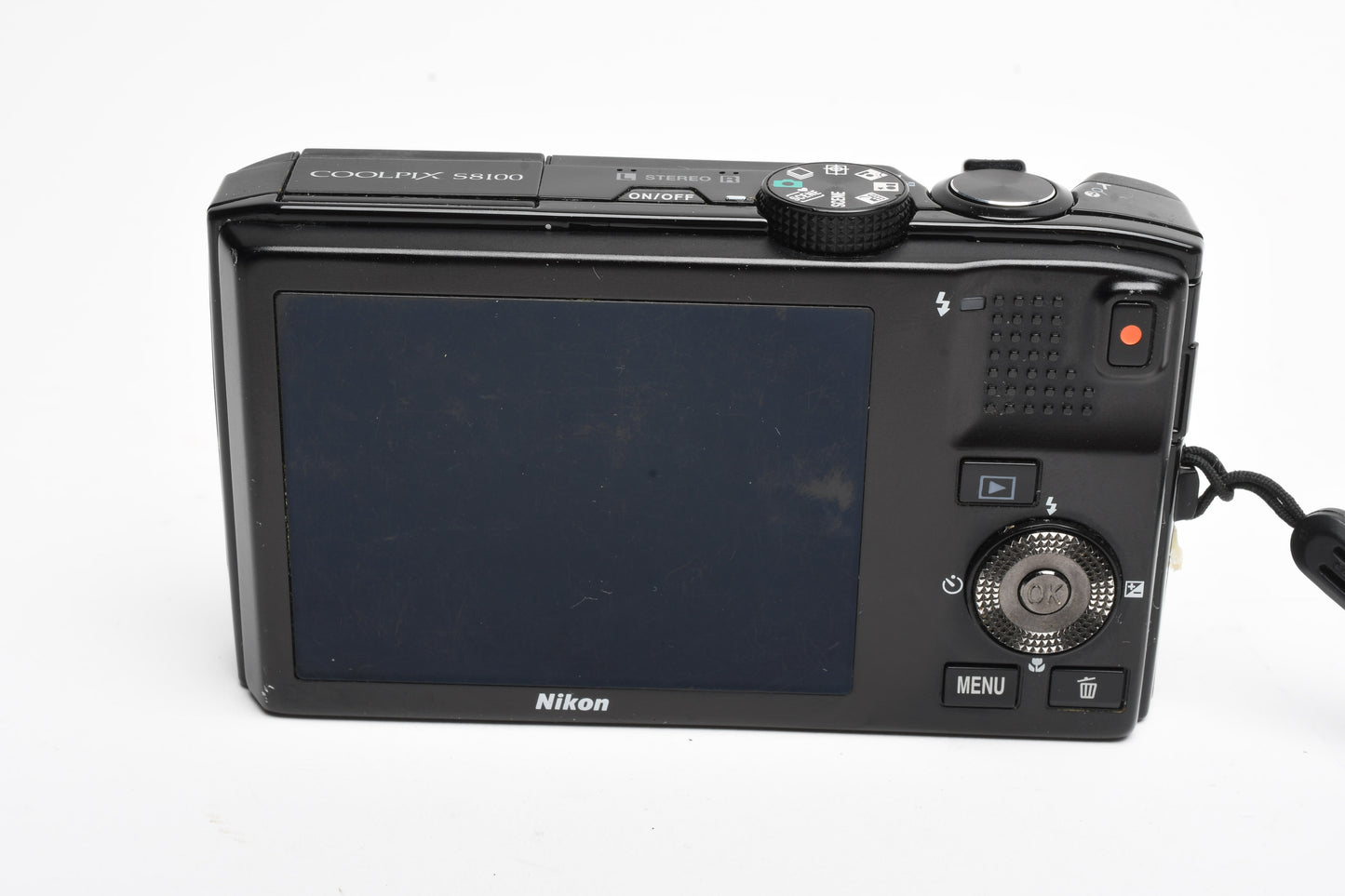 Nikon Coolpix S8100 12.1MP Digital Point&Shoot Camera, batt, charger, Good!