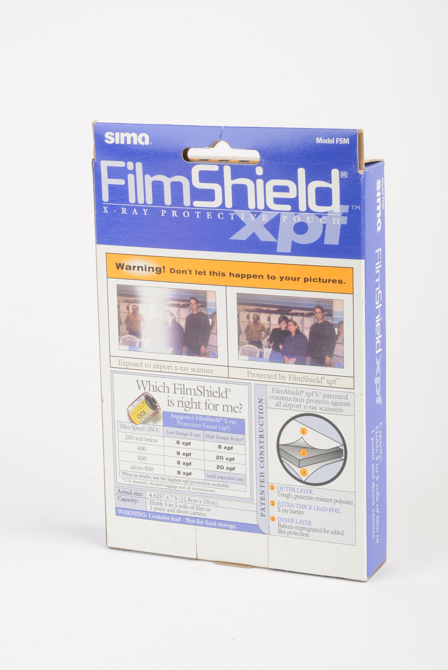 Sima FSM Film Shield XRay protection film pouch, 3-5 Rolls of 35mm