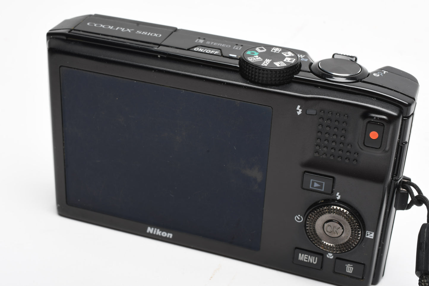 Nikon Coolpix S8100 12.1MP Digital Point&Shoot Camera, batt, charger, Good!