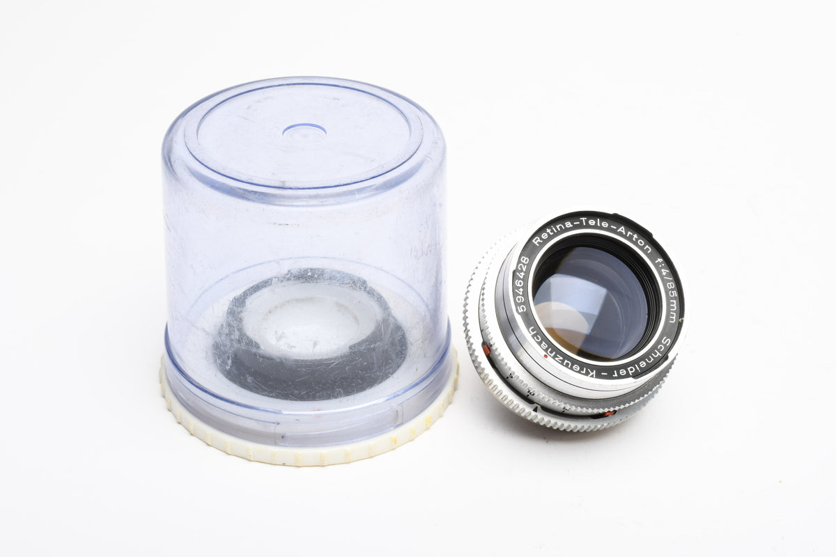 Kodak Schneider Retina Tele-Arton 85mm F4 Lens for Kodak Reflex w/jewel case, Nice! Read*