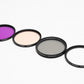 Polaroid 55mm Pro filter set X4 (UV, CPL, Warming and FLD) in pouch Mint-