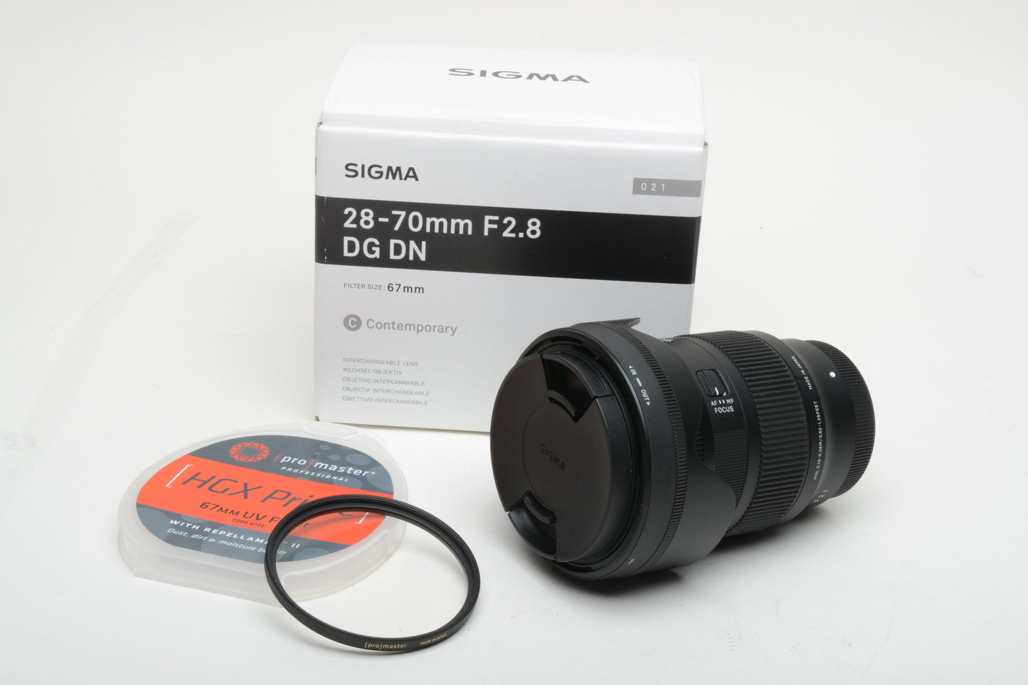 Sigma 28-70mm f/2.8 DG DN Contemporary Lens for Sony E Mount, Mint, Boxed, USA +UV