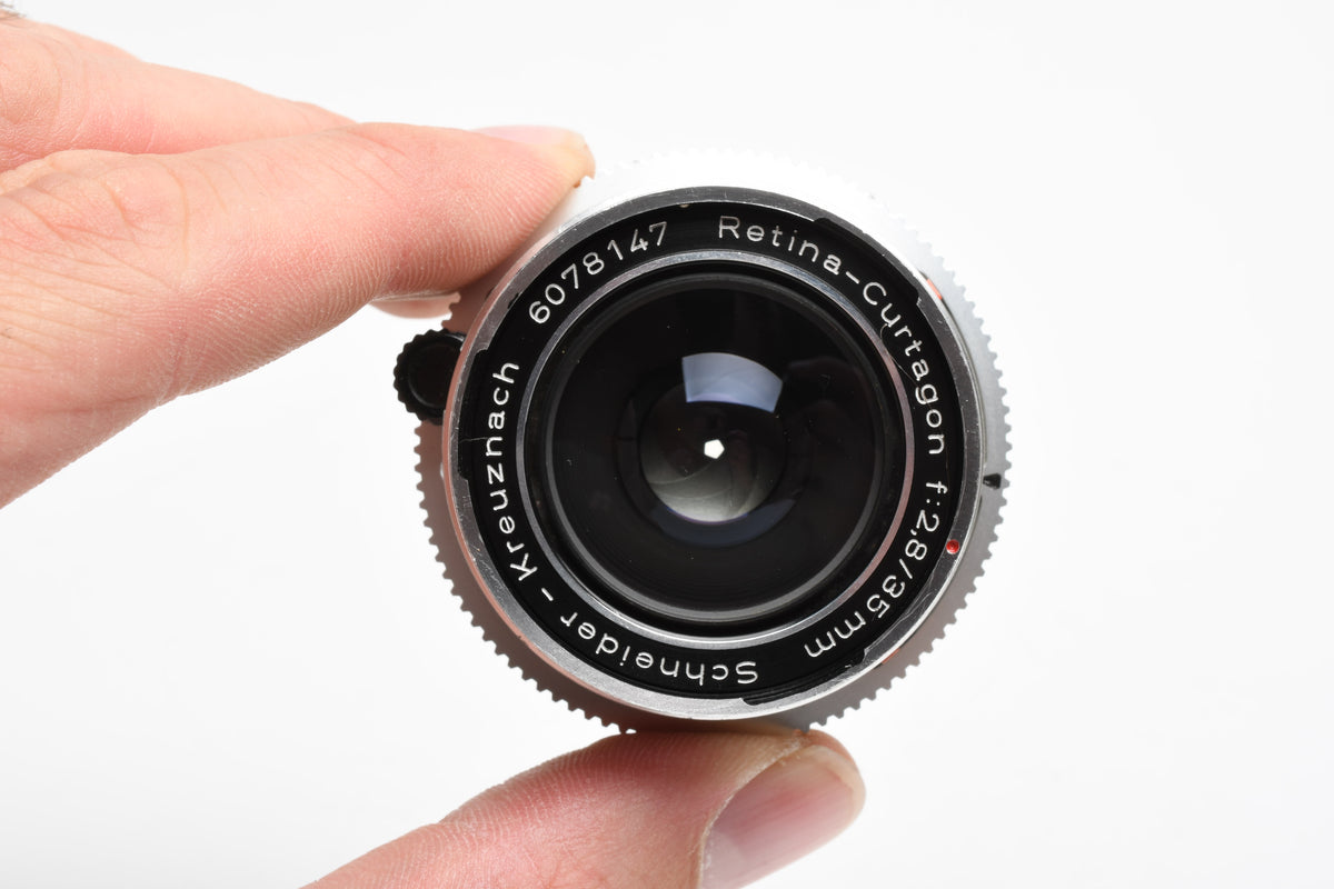 Kodak Schneider Retina Curtagon 35mm F2.8 Lens for Kodak Reflex w/jewel case, Nice!