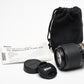 Nikon AFS Nikkor 55-200mm F4-5.6G ED DX zoom lens, caps, pouch, manual