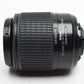 Nikon AFS Nikkor 55-200mm F4-5.6G ED DX zoom lens, caps, pouch, manual