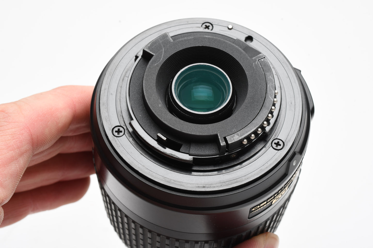 Nikon AFS Nikkor 55-200mm F4-5.6G ED DX zoom lens, caps, pouch, manual