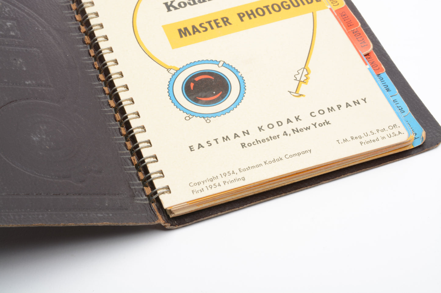 Kodak Master Photoguide pocket guide First 1954 Printing