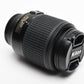 Nikon AFS Nikkor 55-200mm F4-5.6G ED DX zoom lens, caps, pouch, manual