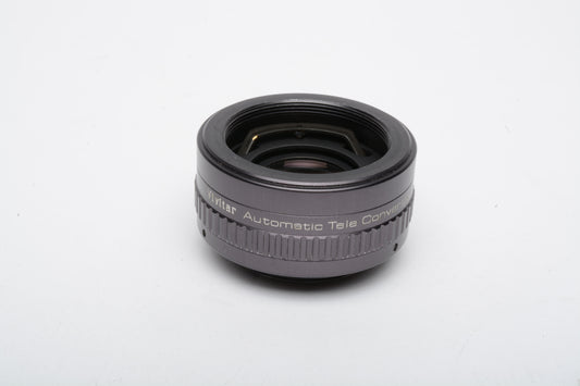 Vivitar MC 2X Teleconverter w/caps, case M42 Mount, Mint-