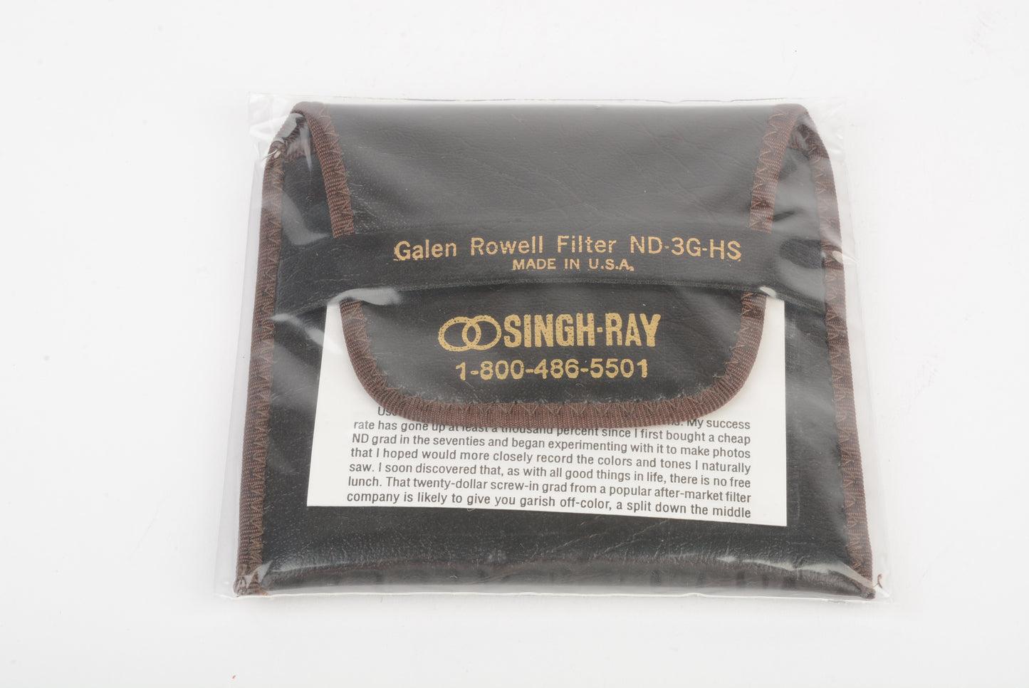 Singh Ray ~64x84mm Galen Rowell ND 3G HS filter in pouch, New